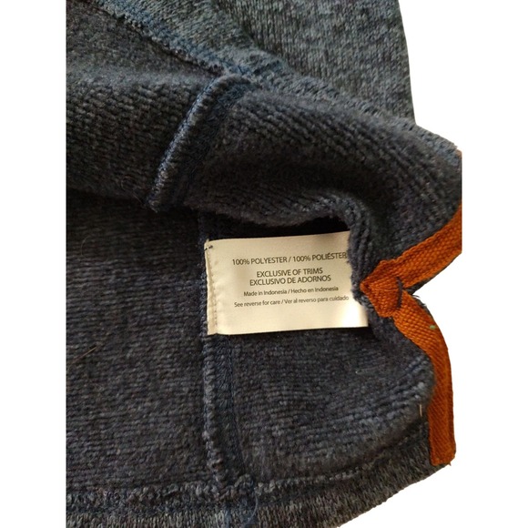 Woolrich Heather Blue Fleece Sweater Pullover‎ Front Pocket Mens Extra Large - Picture 6 of 8